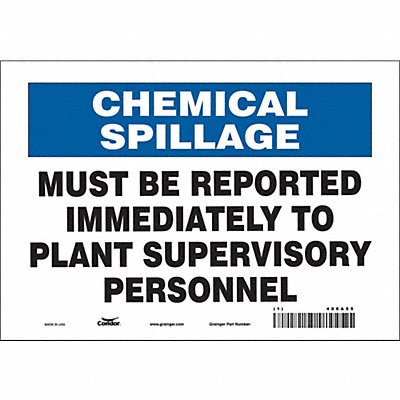 CONDOR 486A55 Safety Sign 7 in x 10 in Vinyl