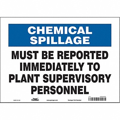 CONDOR 486A56 Safety Sign 10 inx14 in Vinyl