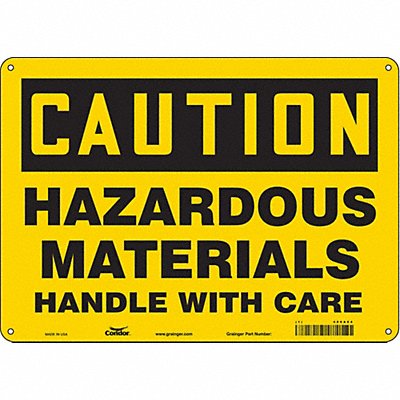 CONDOR 486A64 Safety Sign 10 in x 14 in Aluminum