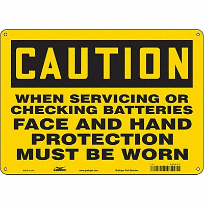 CONDOR 486A70 Safety Sign 10 in x 14 in Aluminum