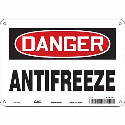 CONDOR 486A81 Chemical Sign 7 in x 10 in Aluminum
