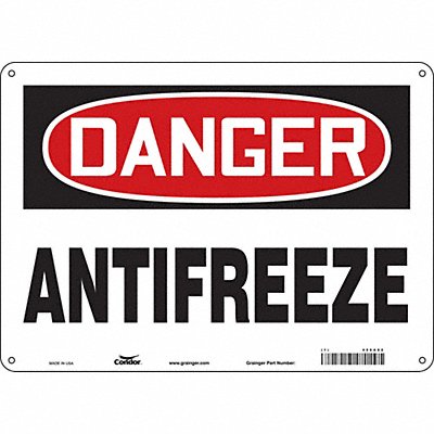 CONDOR 486A82 Safety Sign 10 inx14 in Aluminum