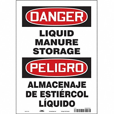 CONDOR 486C02 Safety Sign 14 in x 10 in Vinyl