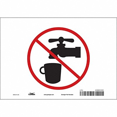 CONDOR 486C38 Safety Sign 7 in x 10 in Vinyl