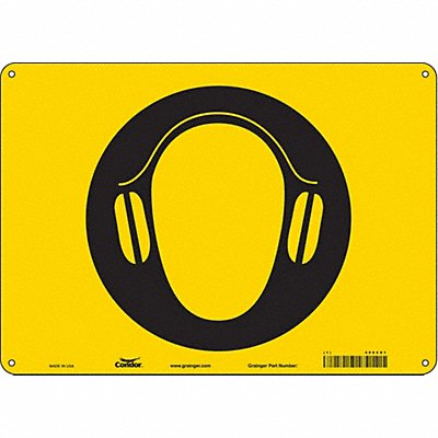 CONDOR 486C81 Safety Sign 10 in x 14 in Polyethylene