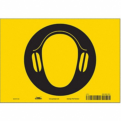 CONDOR 486C84 Safety Sign 7 in x 10 in Vinyl