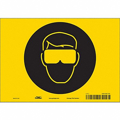 CONDOR 486C94 Safety Sign 7 in x 10 in Vinyl