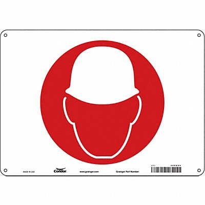 CONDOR 486D09 Safety Sign 10 in x 14 in Polyethylene