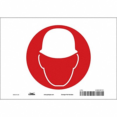 CONDOR 486D10 Safety Sign 7 in x 10 in Vinyl