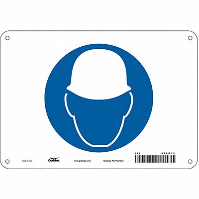 CONDOR 486D13 Safety Sign 7 in x 10 in Aluminum