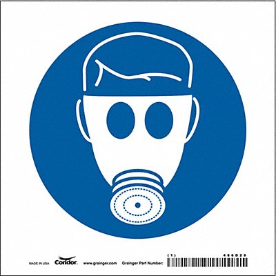 CONDOR 486D29 Safety Sign 7 in x 7 in Vinyl