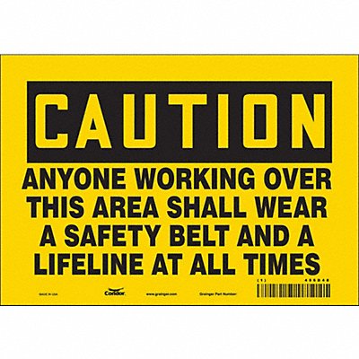 CONDOR 486D48 Safety Sign 7 inx10 in Vinyl