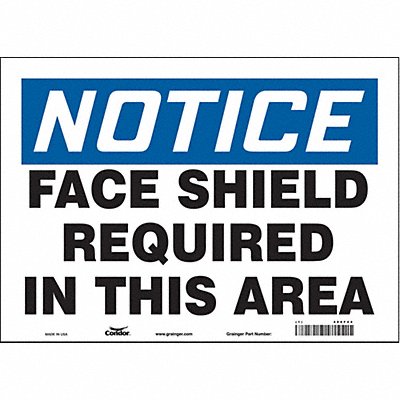 CONDOR 486F44 Safety Sign 10 in x 14 in Vinyl