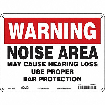 CONDOR 486F46 Safety Sign 9 in x 12 in Aluminum