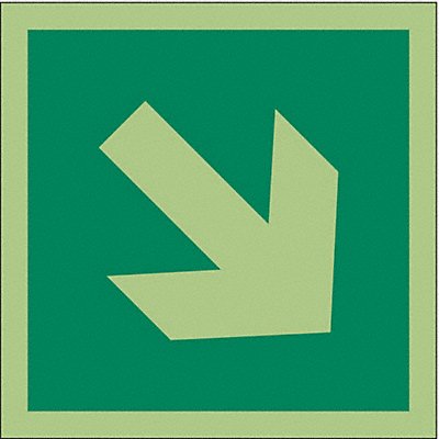 CONDOR 486F52 IMO Safety Sign 6inx6in Vinyl
