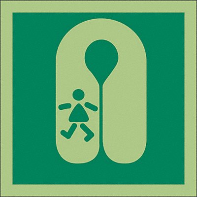 CONDOR 486F68 IMO Safety Sign 6inx6in Vinyl