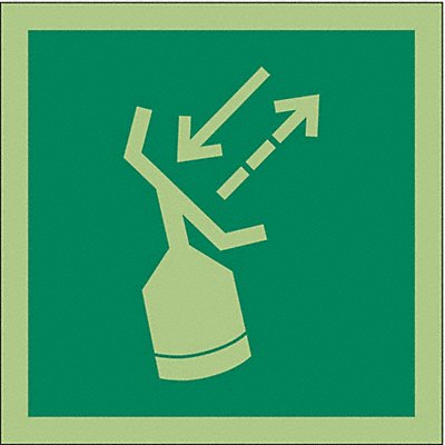 CONDOR 486F96 IMO Safety Sign 6inx6in Vinyl