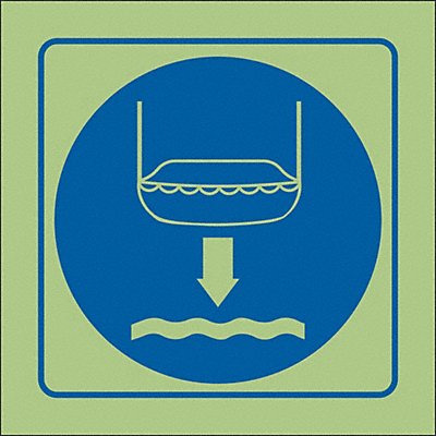 CONDOR 486G11 IMO Safety Sign 6inx6in Vinyl