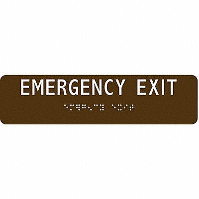 CONDOR 486G58 ADA Braille Facility Sign 2 in x 8 in