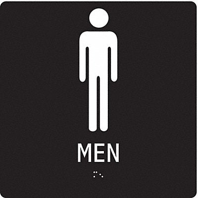 CONDOR 486G76 ADA Braille Facility Sign 8x8in Acrylic