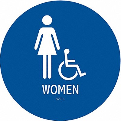CONDOR 486G82 ADA Braille Facility Sign 13x13in Plstic