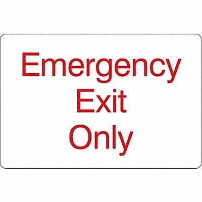 CONDOR 486H16 Facility Sign 6 in x 9 in Acrylic