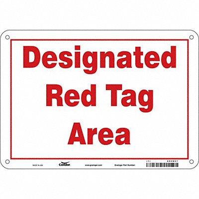 CONDOR 486N67 Safety Sign 7 in x 10 in Polyethylene