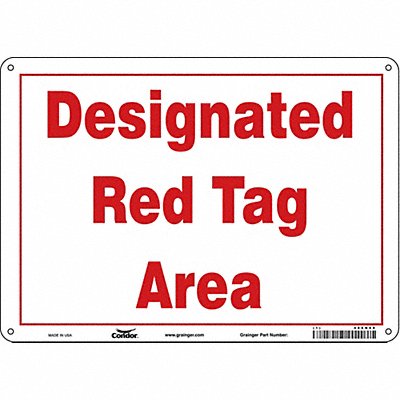CONDOR 486N68 Safety Sign 10 in x 14 in Polyethylene