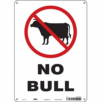 CONDOR 486N72 Safety Sign 14 in x 10 in Aluminum