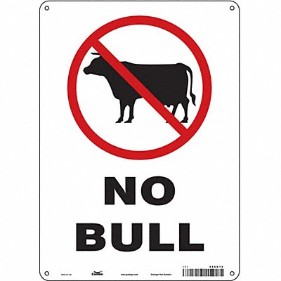 CONDOR 486N74 Safety Sign 14 in x 10 in Polyethylene