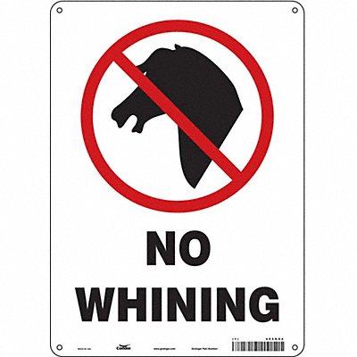 CONDOR 486N84 Safety Sign 14 in x 10 in Aluminum
