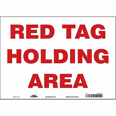 CONDOR 486P16 Safety Sign 10 in x 14 in Vinyl