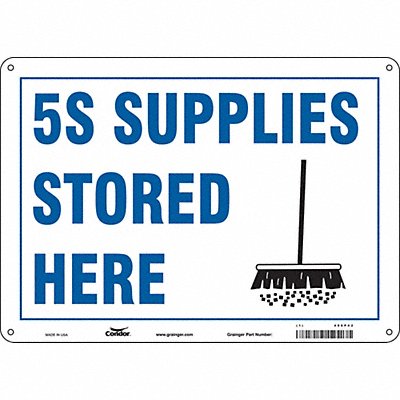 CONDOR 486P42 Safety Sign 10 inx14 in Aluminum