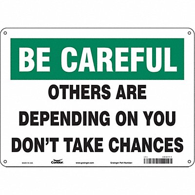 CONDOR 486P71 Safety Sign 10 in x 14 in Aluminum