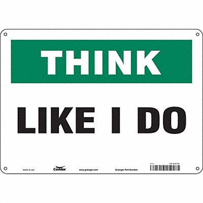 CONDOR 486R56 Safety Sign 10 in x 14 in Polyethylene