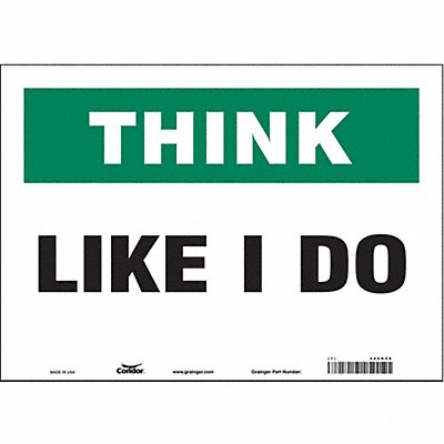 CONDOR 486R58 Safety Sign 10 in x 14 in Vinyl