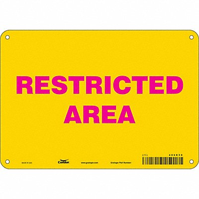 CONDOR 486R59 Safety Sign 7 in x 10 in Aluminum