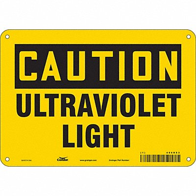 CONDOR 486R83 Safety Sign 7 in x 10 in Aluminum