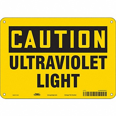 CONDOR 486R85 Safety Sign 7 inx10 in Polyethylene