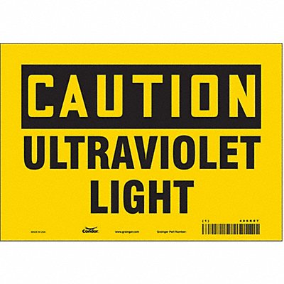 CONDOR 486R87 Safety Sign 7 inx10 in Vinyl