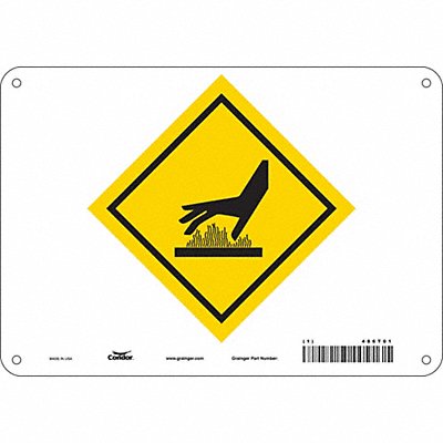 CONDOR 486T01 Safety Sign 7 in x 10 in Aluminum