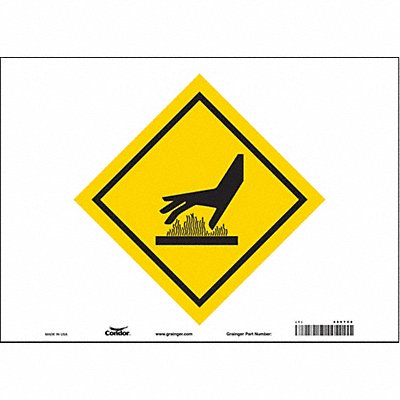 CONDOR 486T08 Safety Sign 10 in x 14 in Vinyl