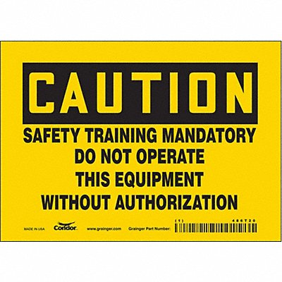 CONDOR 486T20 Safety Sign 5 in x 7 in Vinyl