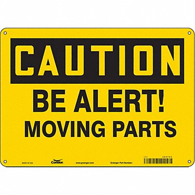 CONDOR 486T24 Safety Sign 10 in x 14 in Polyethylene