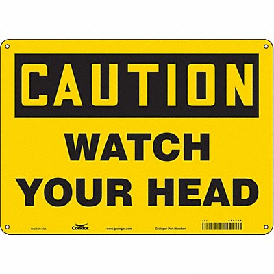 CONDOR 486T55 Safety Sign 10 inx14 in Aluminum