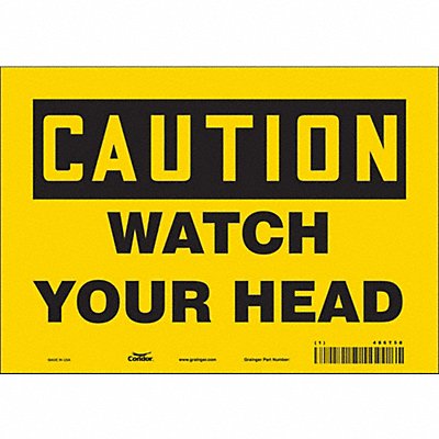 CONDOR 486T58 Safety Sign 7 inx10 in Vinyl