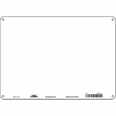 CONDOR 486U11 Safety Sign 10 inx14 in Aluminum