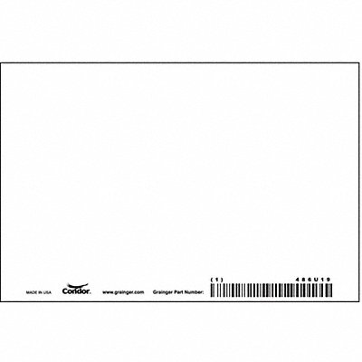 CONDOR 486U19 Safety Sign 4 in x 6 in Vinyl PK10