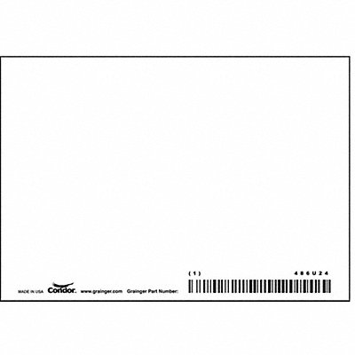CONDOR 486U24 Safety Sign 3 1/2 inx5 in Polyethylene