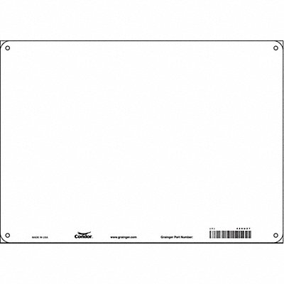 CONDOR 486U27 Safety Sign 10 inx14 in Polyethylene